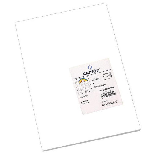 CANSON CF50FF VIVALDI A3 185 G/M BIANCO